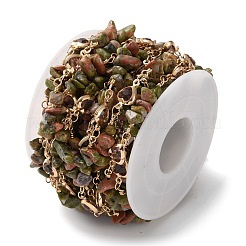 Квадратные звенья латунных стеклянных цепей ручной работы&nbsp;CHC-F019-11G-07