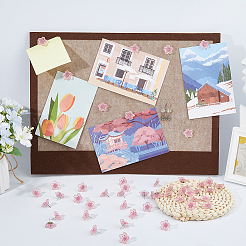 Бумажные кнопки для рисования с блестками в виде цветочной смолы&nbsp;AJEW-FH0006-95B