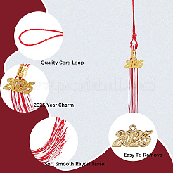 Полиэстеровая выпускная кисточка подвеска украшения&nbsp;AJEW-WH20020-078E