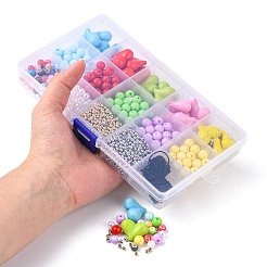 DIY карамельный цвет ожерелье из бисера набор для изготовления ремешка для мобильного телефона&nbsp;DIY-YW0006-07