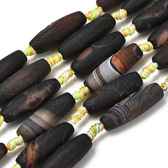Натуральные полосатые агатовые бусы&nbsp;G-B177-A01-01