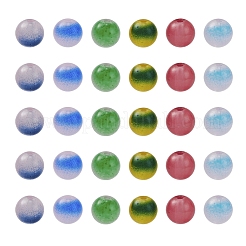 6 стиль окрашенных распылением нитей стеклянных бусин&nbsp;GGLA-YW0001-08