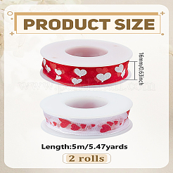 10м 2-цветная полиэстеровая шифоновая лента&nbsp;ORIB-LP0003-80A