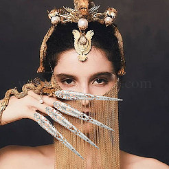 20 шт. 2 цвета железные кольца для ногтей&nbsp;AJEW-GL0002-27