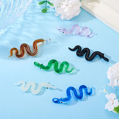 6 шт. 6-х цветные большие подвески ручной работы в технике лэмпворк&nbsp;LAMP-TA0001-71