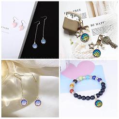 36 шт. 6-х цветные подвески из сплава светлого золота из смолы&nbsp;PALLOY-PH0001-82LG