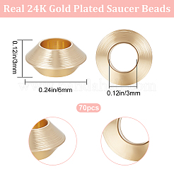 70 шт. Латунные бусины&nbsp;KK-BBC0009-21