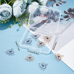 8 шт. 2 цвета латунные подвески с микропаве и кубическим цирконием&nbsp;KK-BBC0002-55