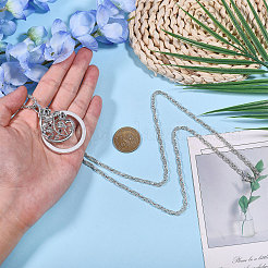 Женские ожерелья из сплава с подвеской в виде веревки&nbsp;NJEW-WH0013-74S