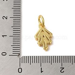 Латунные микропаве прозрачные подвески с фианитом&nbsp;KK-R162-025G