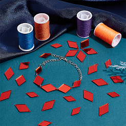 300 шт. 3 стиля ромбовидные акриловые зеркальные пришивные стразы&nbsp;FIND-PH0020-08B