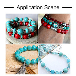 8 нить 8 цвета синтетических бирюзовых бусин нити&nbsp;TURQ-KS0001-02