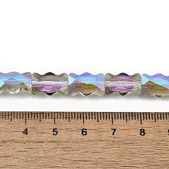 Стеклянные бусины с гальваническим покрытием &nbsp;EGLA-L045-F-HR01