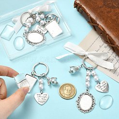 Сплав пустая купольная фоторамка овальная и прямоугольная свадебная подвеска&nbsp;KEYC-CJ00008