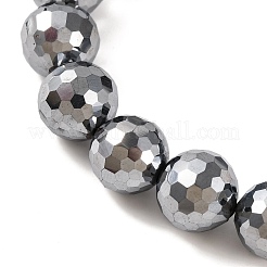 Эластичные браслеты из граненых терагерцовых камней и бисера для женщин и мужчин&nbsp;BJEW-H590-04B-01