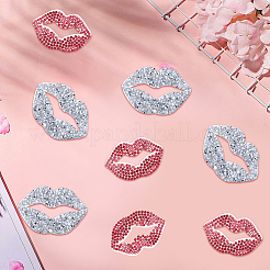 12 шт. 2-цветные стразы для губ из смолы горячей фиксации (с обратной стороны термоклей)&nbsp;DIY-GF0011-60