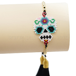 Браслеты из стеклянных бус на Хэллоуин&nbsp;KD0919-2