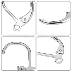 20 шт. 2-х стильная фурнитура для сережек с застежкой-рычагом из латуни с петлей&nbsp;DIY-BBC0001-02S