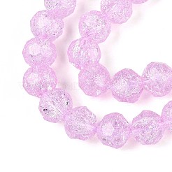 Прозрачные треск стекла бисер нитей&nbsp;GLAA-N053-8mm-08