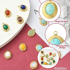 12шт 12 стиля подвески из натуральных драгоценных камней&nbsp;STAS-CJ0002-60