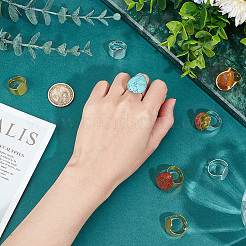 28 шт. 2-х цветные латунные открытые манжетные кольца&nbsp;KK-DR0001-05