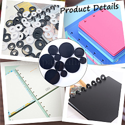 36 шт. 3 стиля пластиковые свободные листы кольца круглые диски для папок&nbsp;DIY-CP0010-96B