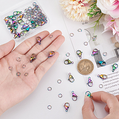 Застежки-карабины из нержавеющей стали 304 с открытыми соединительными кольцами&nbsp;STAS-PH0005-98