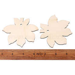 Неокрашенный деревянный большой кулон&nbsp;X-WOOD-TA0002-19