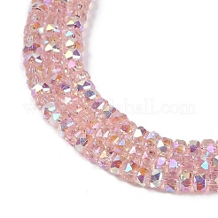 Стеклянные бусины с гальваническим покрытием &nbsp;LS-GLAA-Q105-03B