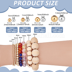 1300 шт. латунные круглые бусины-разделители&nbsp;KK-PH0013-76