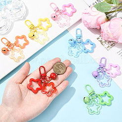 9 шт. 9-х цветные подвесные украшения в виде звезд из смолы&nbsp;AJEW-SP0003-36