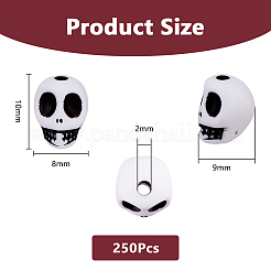 250 шт. Непрозрачные акриловые бусины&nbsp;OACR-DC0001-21-1