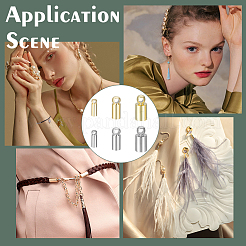 180шт. 6 стиля латунный наконечник шнура&nbsp;DIY-PH0029-82