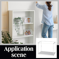 Витрины для пластиковых минифигурок с белыми основаниями&nbsp;ODIS-WH0043-151A