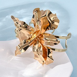 Браслеты-манжеты из сплава и железа для женщин&nbsp;LS-BJEW-F501-01C-KCG