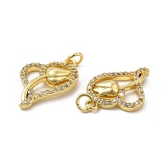 Латунные микропаве прозрачные подвески с фианитом&nbsp;KK-E068-VB192