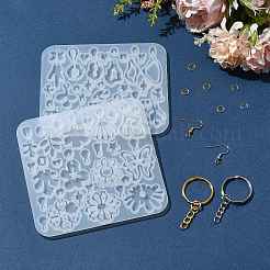 Наборы для изготовления силиконовых форм для подвески-цветка-листа своими руками&nbsp;DIY-FS0010-03