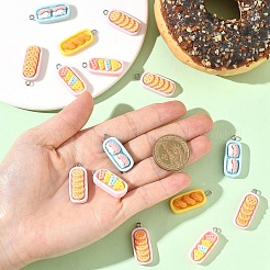 15 шт. овальных подвесок из непрозрачной смолы&nbsp;RESI-YW0005-07