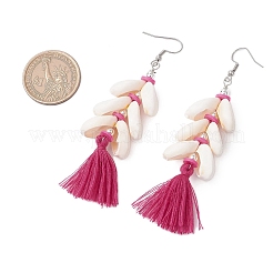 Серьги-подвески в форме ракушки&nbsp;EJEW-JE06418