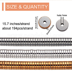 3 нить 3 цвета гальванический немагнитный синтетический гематит бусины нити&nbsp;G-TA0001-30