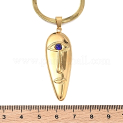 Кулон в виде человеческого лица из нержавеющей стали 304&nbsp;NJEW-K303-01B-G