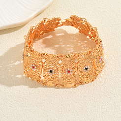 Винтажные латунные браслеты-цепочки с микропаве из кубических цирконий для женщин&nbsp;YN3054