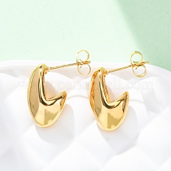 Ионное покрытие (ip) 304 нержавеющая сталь серьги-гвоздики в форме капли для женщин&nbsp;EJEW-K244-11G