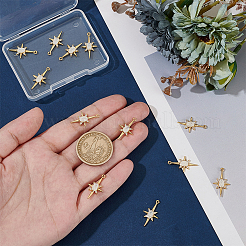 12шт латунные подвески с микропаве и кубическим цирконием&nbsp;KK-HY0003-84