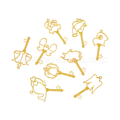 24 шт. 12 стиля сплава подвески с открытой задней панелью&nbsp;PALLOY-CJ0001-128