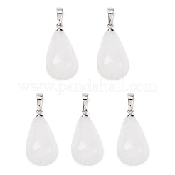 Подвески из латуни с кристаллами кварца и платинового тона в форме слезы&nbsp;G-F267-04I