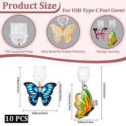 10шт пластиковые мобильные пылезащитные заглушки&nbsp;HJEW-CN00006