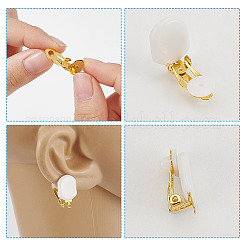 120 шт. 6 стиля фурнитуры для сережек-клипс из смолы с силиконовым железом&nbsp;FIND-WR0011-55