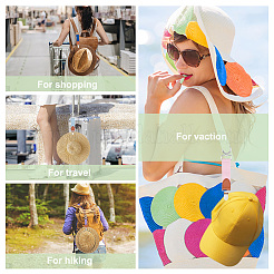 Ahademaker 6 шт. 6 цвета сплав и железный зажим для шляпы для путешествий&nbsp;AJEW-GA0004-62B