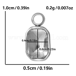 Оправы для подвесок из нержавеющей стали 304 в виде кабошонов&nbsp;PW-WG002AB-02